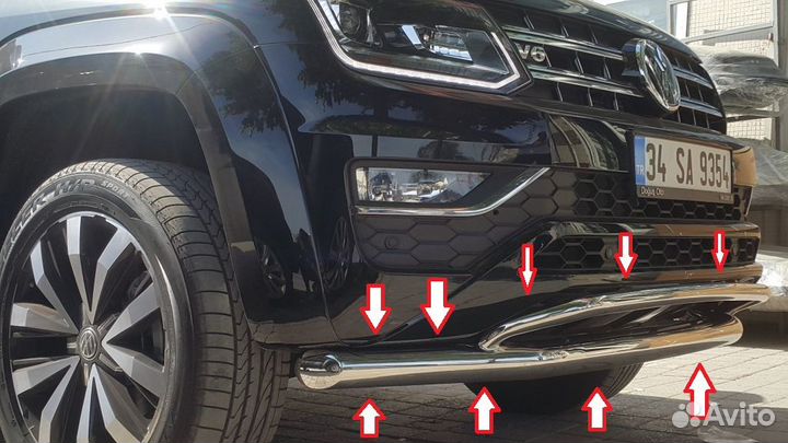 Защита переднего бампера штатная VW Amarok 2016+