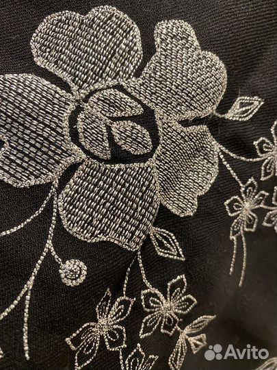 Платок большой шарф тонкая шерсть Винтаж Япония