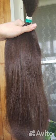 Волосы неокрашенные - цвет шоколад, 51 см, 60 гр