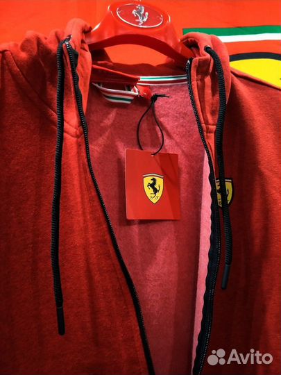 Олимпийка-толстовка Scuderia Ferrari красная тепла