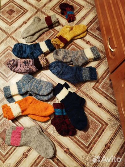 Вязанные носки ручной работы
