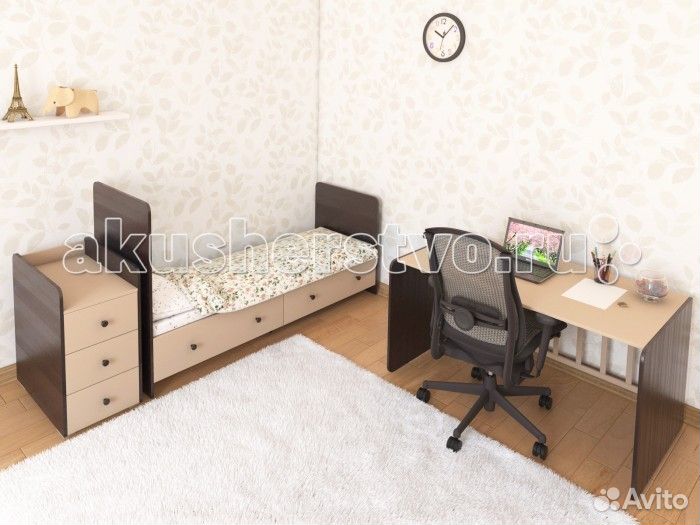 Детская кроватка трансформер с маятником