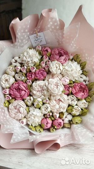 Цветы и букеты из зефира, шоколада