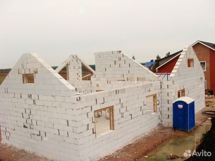 Дом из газобетона 1 этажный 169 мкв