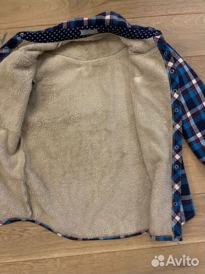 Утепленная рубашка в клетку 42-44