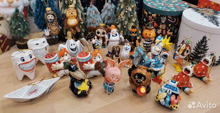 Лефортовский фарфор ёлочные игрушки статуэтки