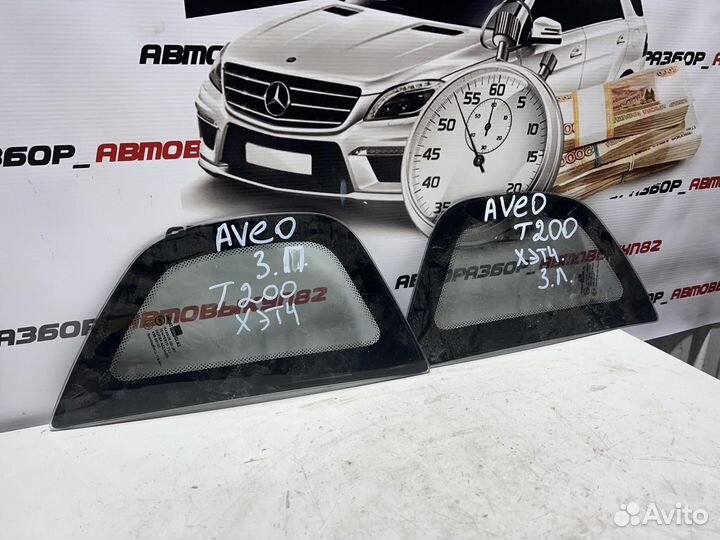 Форточка задняя левая Шевроле Авео т200 Хетчбек