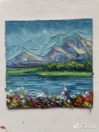 Картина маслом Горный пейзаж