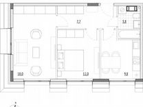 2-к. апартаменты, 51,3 м², 7/7 эт.