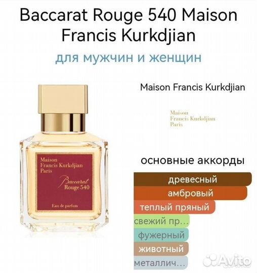 Баккарат 540 парфюм ОАЭ