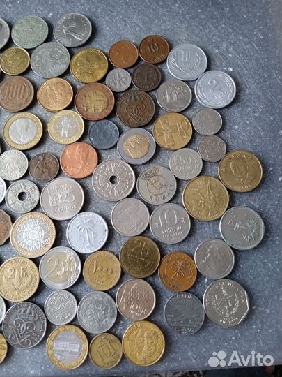 Монеты мира 100шт Есть Редкие