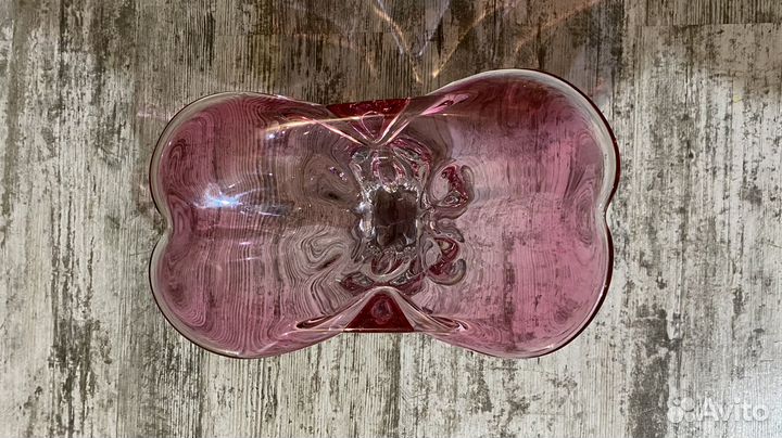 Ваза цветное гутное стекло Й. Господка