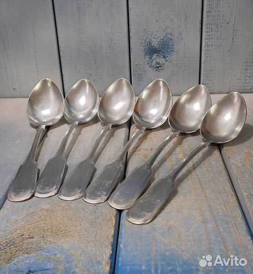 Ложки столовые Весло серебряные, СССР, Мстера *6шт