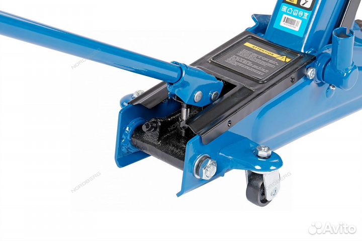 Домкрат подкатной с проставкой, 3 т, высота подъем