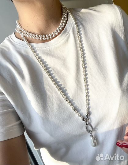 Сотуар из жемчуга (имитация). Колье из жемчуга