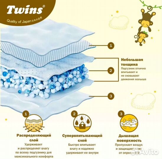 Подгузники трусики Twins L и XL