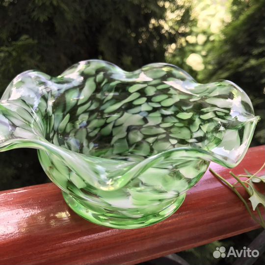 Ваза Конфетница Цветное стекло