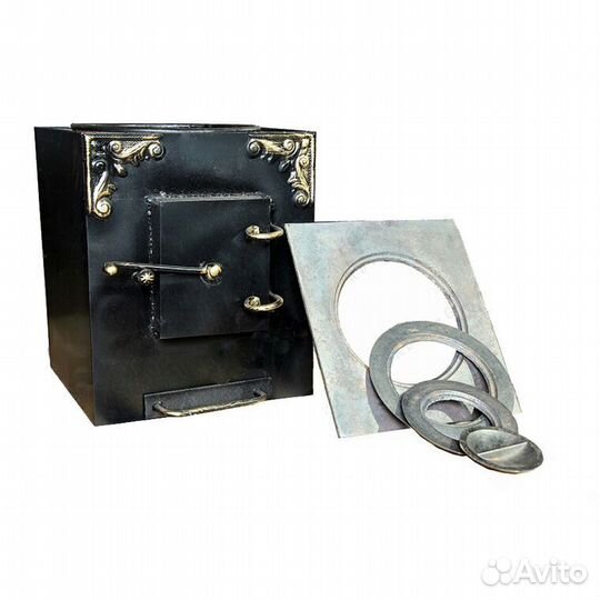 Мангал кованый с печкой под казан