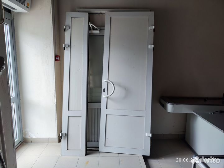 Двери алюминий б/у 2 створчатые