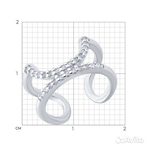 Кольцо sokolov из серебра, 94014454, р.15