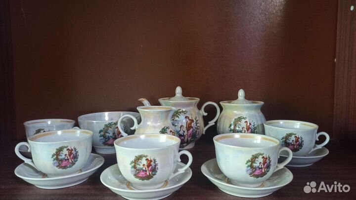 Чайный сервиз мадонна.Городницкий фарфоровый завод