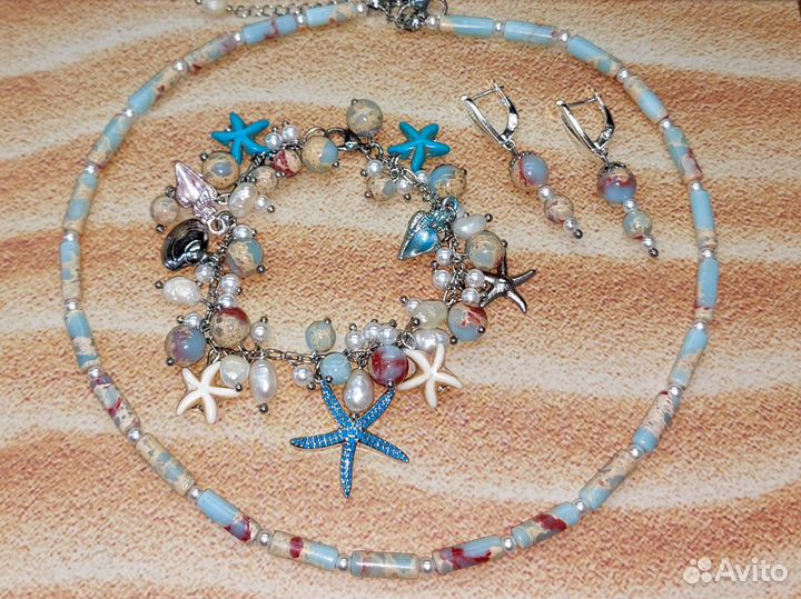 Украшения из ракушек, жемчуга, камней