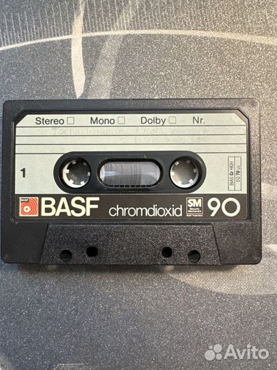 Аудиокассета Basf chromdioxid 90, 132m, 1979г