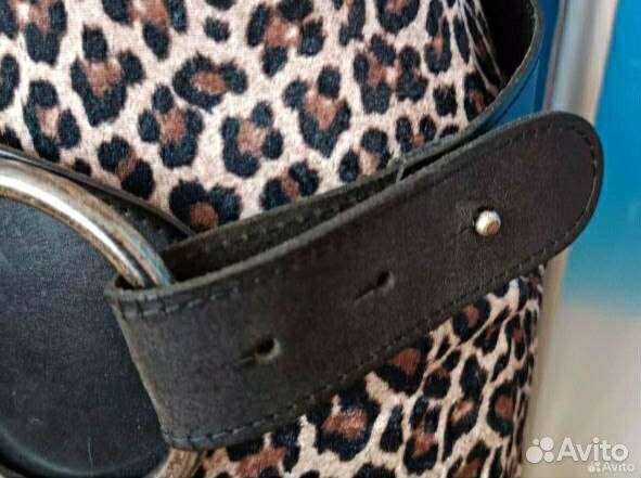 Широкий Кожаный Ремень черный замша Patrizia Pepe