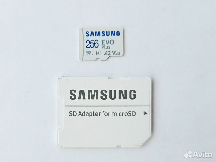 Карта памяти microSD Samsung Evo+, 256 гб