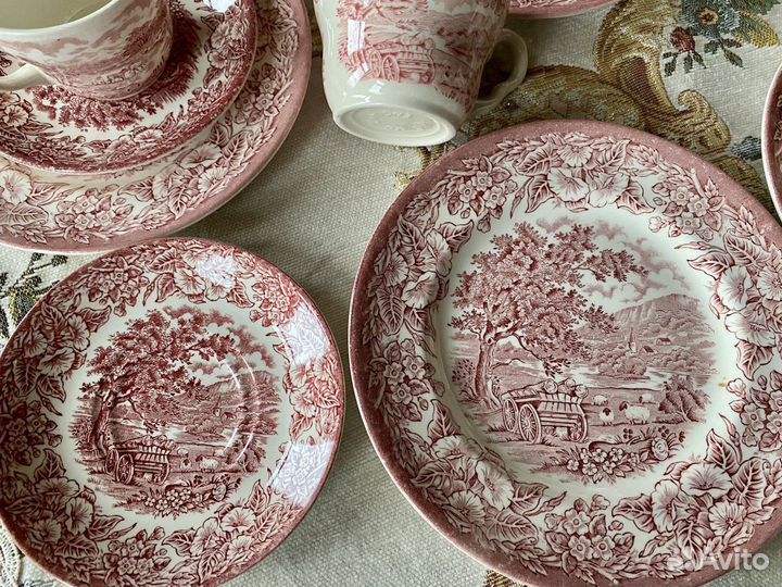 Трио и пары чайные Англия «Телега»