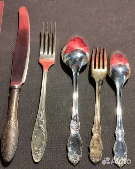 Набор столовых приборов мельхиор СССР