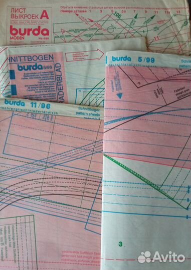 Выкройки итп из журналов по шитью Бурда и других