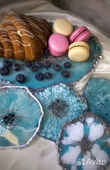 Сервировочный набор из эпоксидной смолы