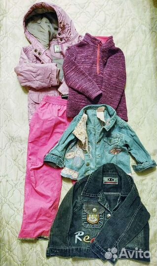 Много вещей для девочки от рождения до 2 лет