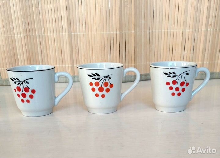 Посуда детская сервиз. Рябинушка. Гжель. СССР