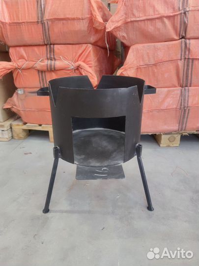 Металлическая печь под казан 16 л