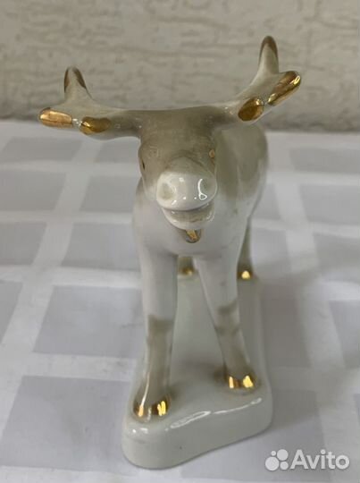 Статуэтка фарфоровая. Лось. зхк Полонне