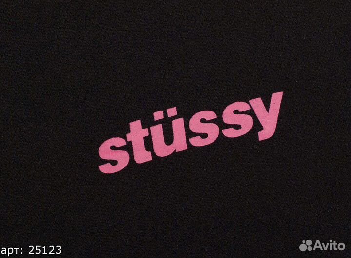 Футболка stussy pink ice cream черная