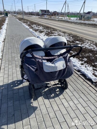 Коляска 2 в 1 indigo для двойни