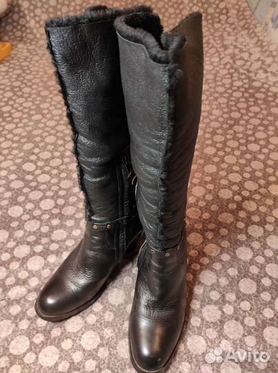Сапоги зимние кожа 37размер