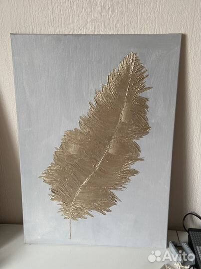 Интерьерная картина «Перо жарптицы»
