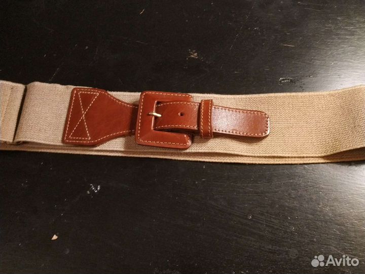 Ремень женский кожа+ткань. Италия. Размер 42-44