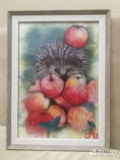 Картина из шерсти 