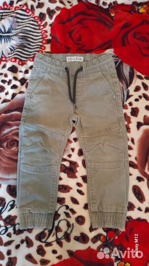 Джинсовая куртка с подкладом и джинсы на мальчика