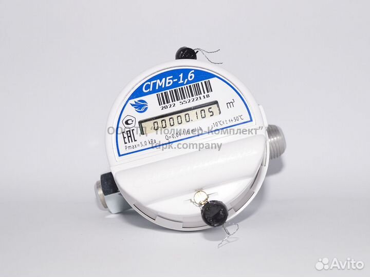 Счетчик газа Сгмб 1.6 с выносным лит. элементом