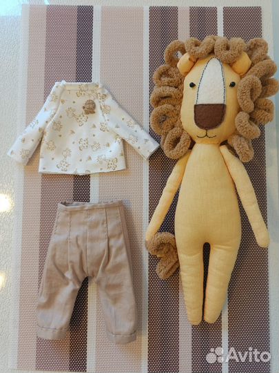 Мягкая игрушка текстильная кукла Лев