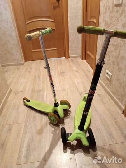 Самокат детский трехколесный бу 2 шт