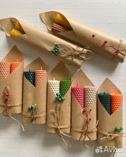 Свечи ручной работы из вощины