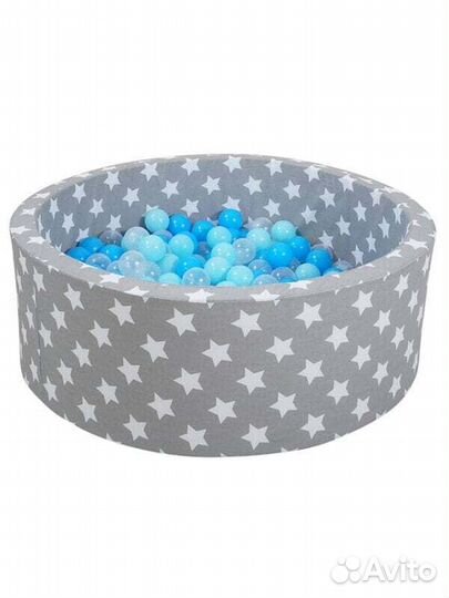 Сухие бассейны Bällebad Soft White Stars Grau