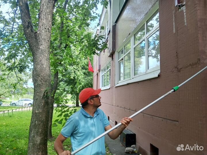 Мойка окон и балконов / мытье окон и фасадов